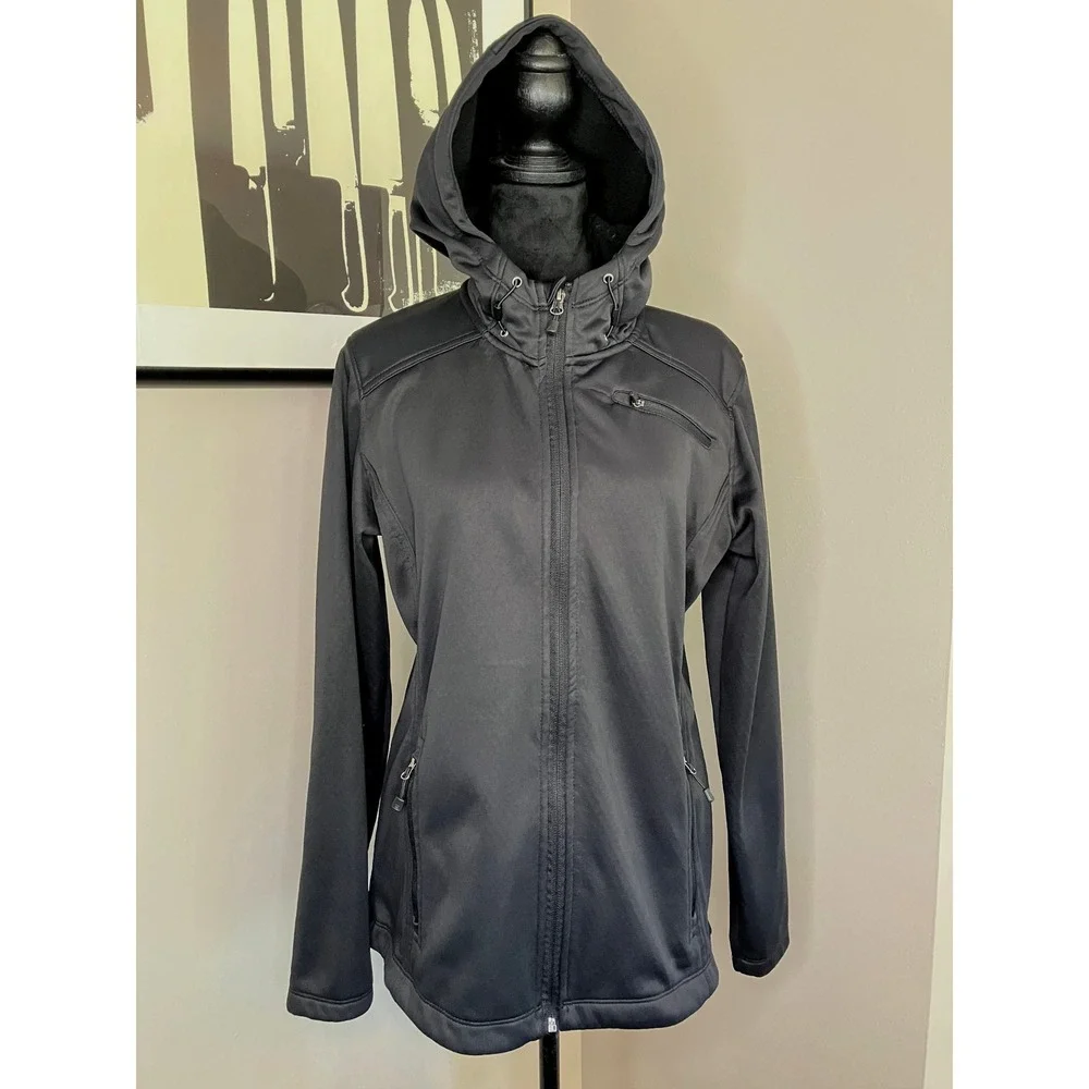 Avalanche Medium Weight Hooded Utility Jacket Lined Womens Black Medium - Picture 2 of 12